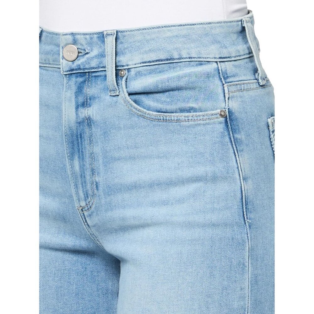 Womens Raw Hem Anessa Petite Wide Leg Jeans Cotton Spandex Casual Fit - Picture 3 of 3